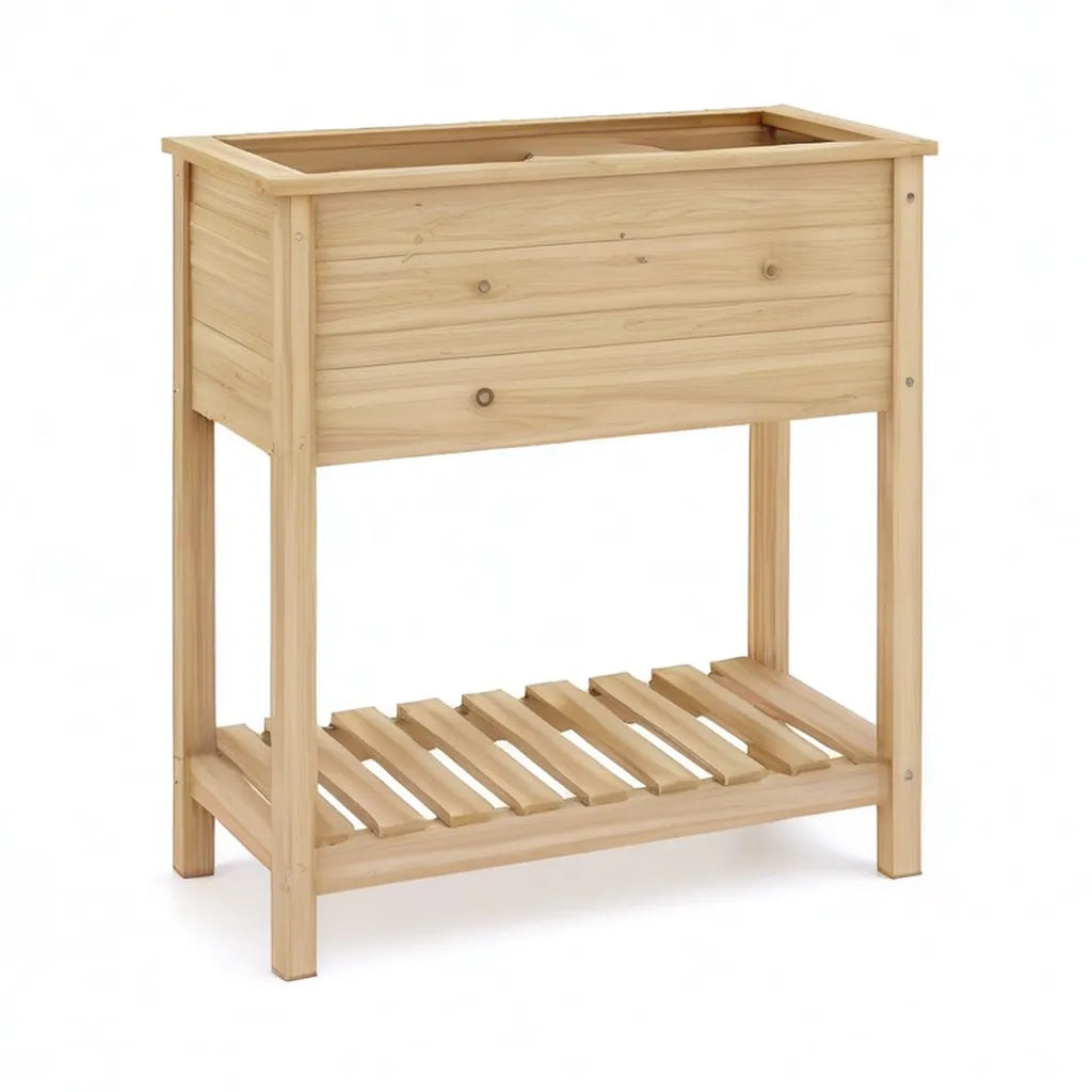 Donica, Prostokątny ogród podniesiony w naturalnej sosnie stałej 80 x 40 x 80 cm
