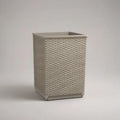 Donica, Plac doniczka 40 x 40 x 45 cm plastikowy efekt beżowy rattan dla ogrodu